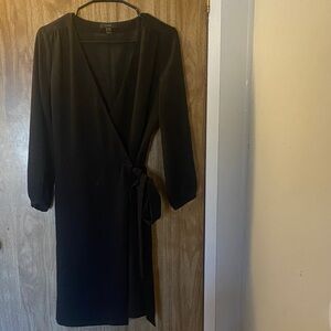 J. Crew Classic Black Long Sleeve Dress